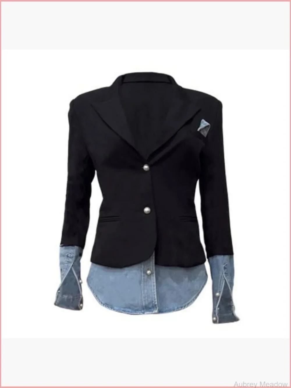 Slim Fit Blazer Open Front Long Sleeve Office Jacket with Pockets